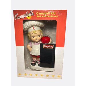 Campbells Kid Bank With Chalkboard Collectible Figurine 2004 Display Piece